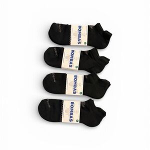 Bombas Men's Black Ankle Socks 4 pack XL